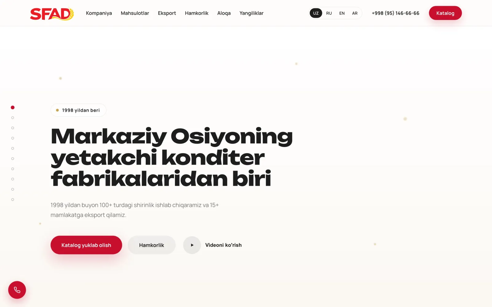 SFAD — loyiha ekrani